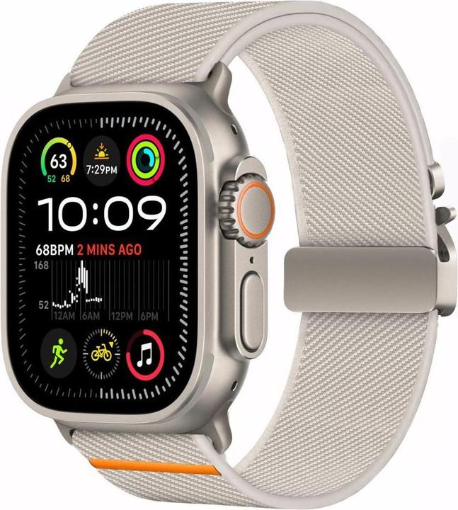Produktbild 4Kom Nylon Clasp for Apple Watch 44 / 45 / 46 / 49 mm - Gray (Nylon)