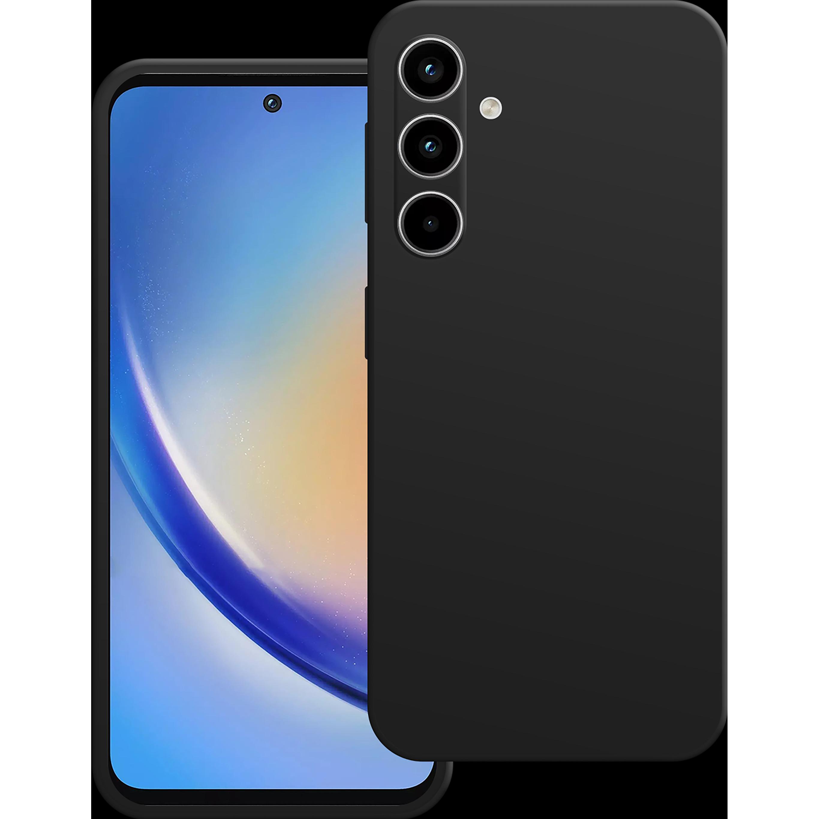 Cazy Silikon Hülle Kompatibel mit Samsung Galaxy A35 - Soft TPU Schutz - (Samsung Galaxy A35), Smartphone Hülle, Schwarz