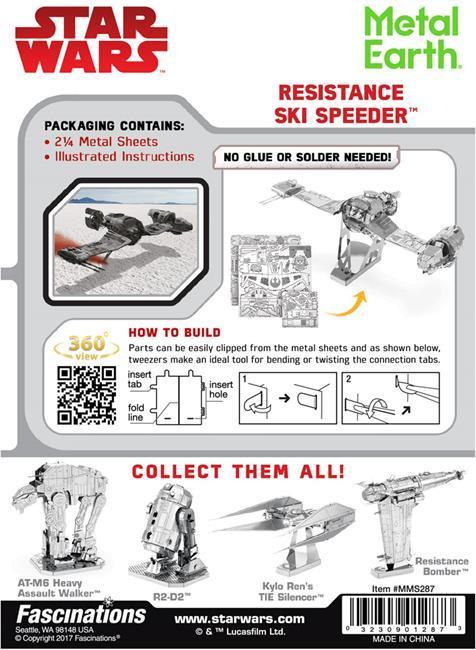 Actual product image Metal Earth constructie speelgoed Star Wars - Resistance Ski Speeder