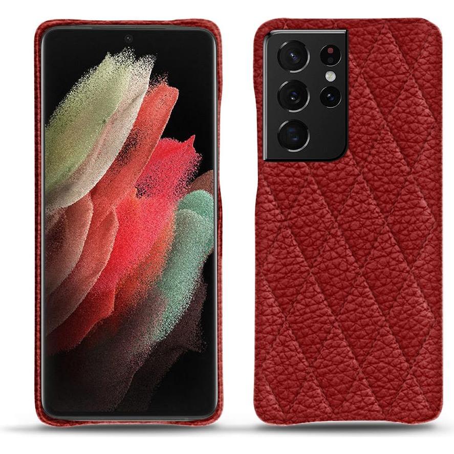 Noreve Lederschutzhülle (Samsung Galaxy S21 Ultra), Smartphone Hülle, Rot