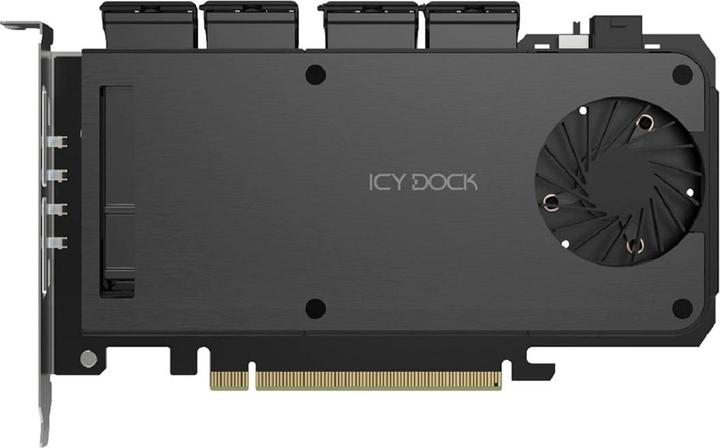 Produktbild Icydock ICY DOCK Mobile Rack Adapter Card 4-Bay M.2 NVMe SSD zu PCIe 5.0 x 16