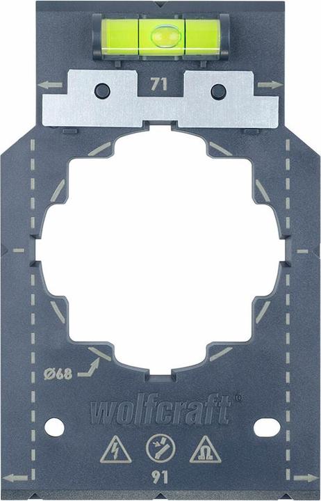 wolfcraft 1 Markier- und Ausrichtschablone für HWD (9 cm)