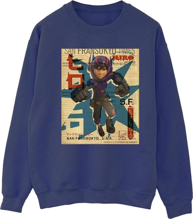 Immagine prodotto Disney Big Hero 6 Baymax Hiro Newspaper Felpa Donna (XXL)