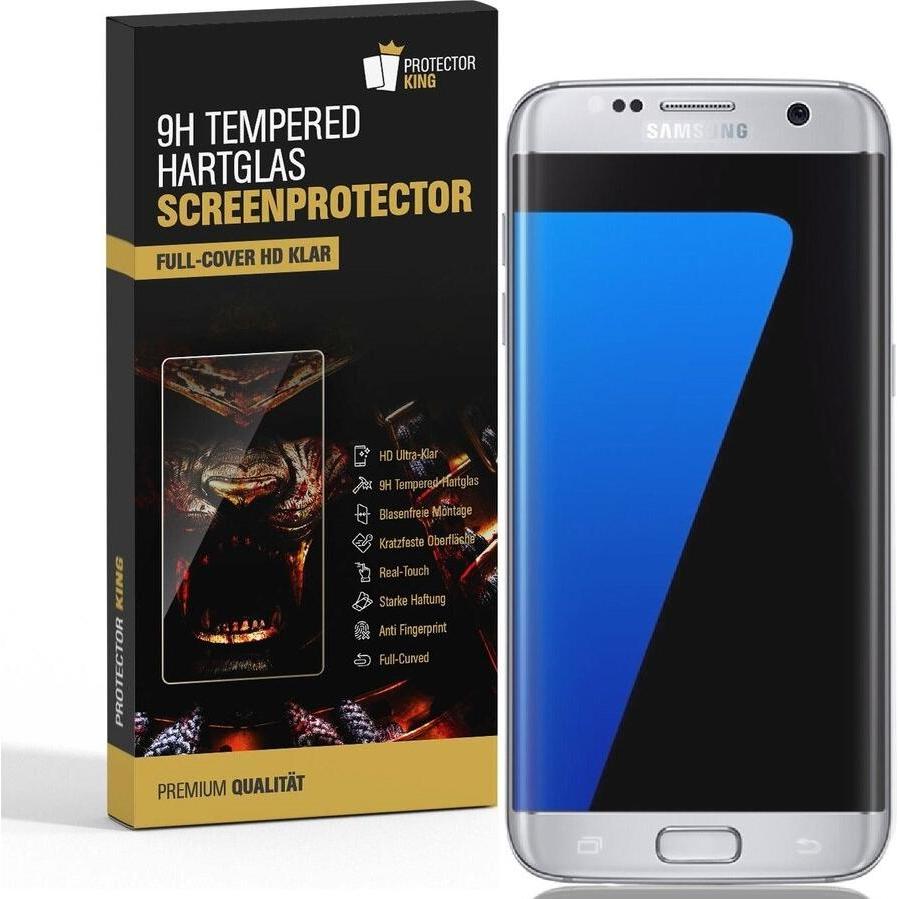 Thumbnail - Protectorking 3x echtes Tempered 9H Panzerhartglas 3D KLAR (3 Stück, Samsung Galaxy S7 Edge), Smartphone Schutzfolie
