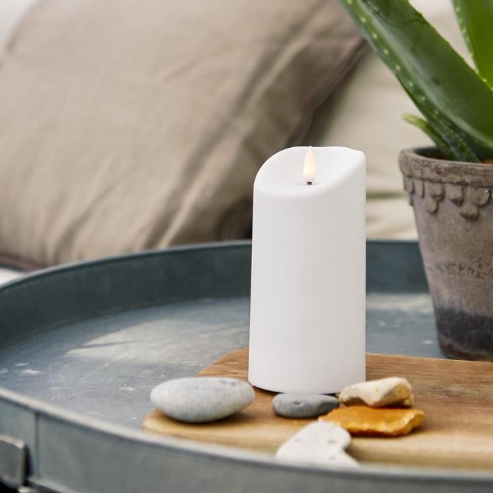 Produktbild Star Trading LED-Kerze Pillar Flamme 7.5 cm x 15 cm, Weiss (1x)