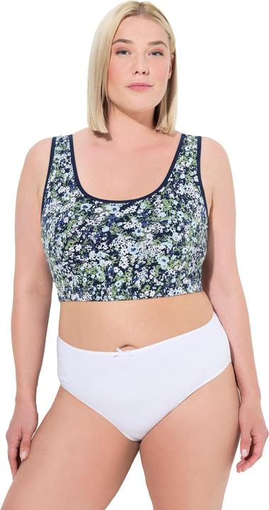 Produktbild Ulla Popken Bustiers, 2er-Pack, bedruckt/uni, Rundhalsausschnitt (2er Pack, 44 A, 42 A)