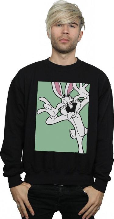 Actual product image Looney Tunes Mens Bugs Bunny Funny Face Sweatshirt (S)