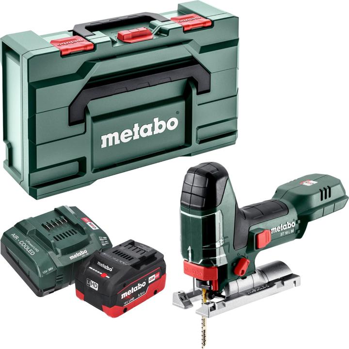Produktbild Metabo ST 18 L 90 Akku Stichsäge 18 V 90 mm + 1x LiHD Akku 5,5 Ah + Ladegerät + Metabox