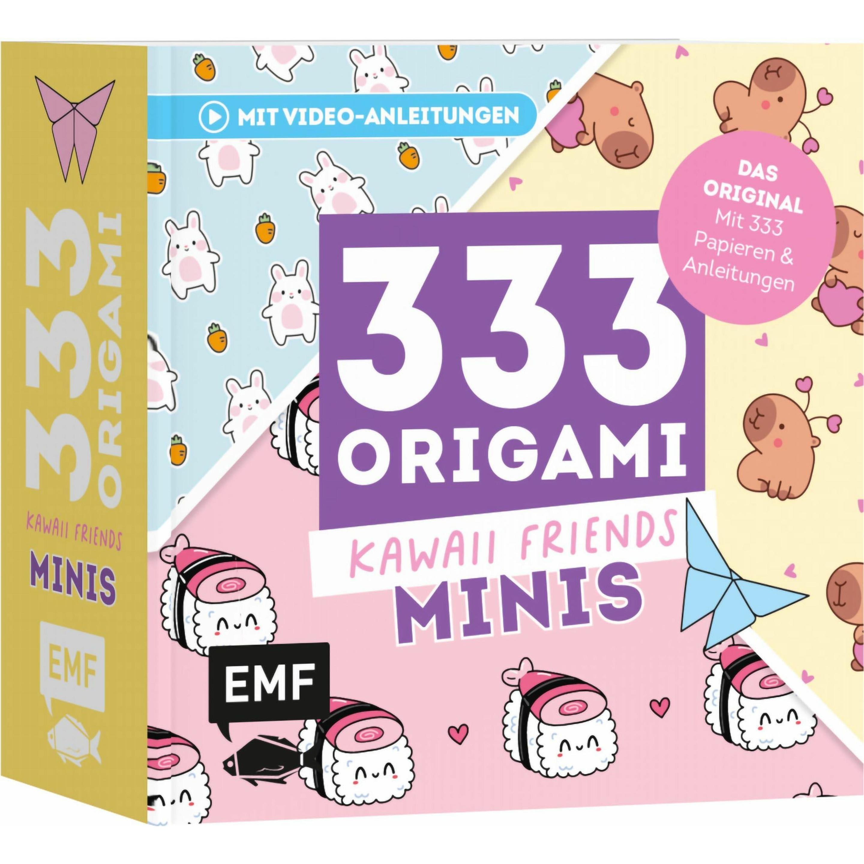 Edition Fischer, Carta bricolage, 333 Origami Minis - Kawaii-Friends (70 g/m², 333x)