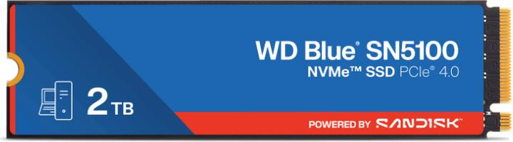 SANDISK SSD Blue SN5100 2TB PCIe NVMe 216uts (2000 GB, M.2 2280)