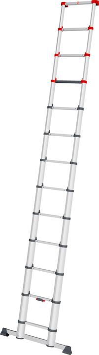 Produktbild Hailo FlexLine, Alu-Sicherheits-Teleskopleiter, 13 Sprossen (Anlegeleiter, 380 cm)