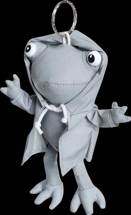 Actual product image SafetyMaker Soft pendant Froggy reflective
