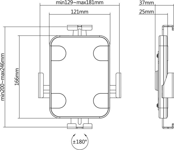 Image du produit Maclean Support de tablette publicitaire MC-469W
