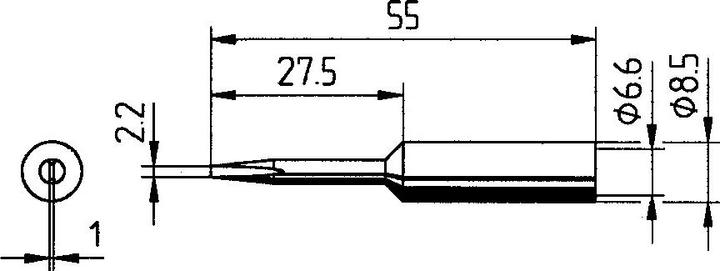 Image du produit Pointe à souder série 0832, KD/ciseau, allongée, 2.2 mm, 1 pièce (Panne de soudure)
