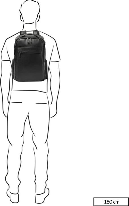 Actual product image Castelijn & Beerens Nappa X travel backpack RFID leather 43 cm laptop compartment (25 l)