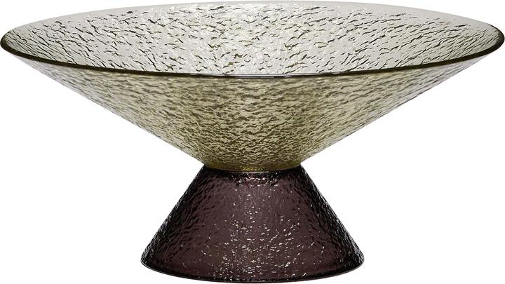 Produktbild Hübsch Bonbon Glass Bowl Large Green/Brown