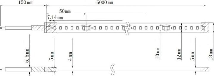 Actual product image Barthelme Basic 51540528 LED strip with open cable end 24 V/DC 5 (White, 500 cm, Indoor)