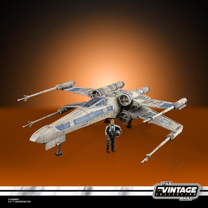 Actual product image Hasbro Star Wars Rogue One The Vintage Collection Antoc Merrick's X-Wing Fighter Vehicle with Figure