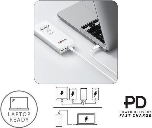 Produktbild Skross Power Bank RELOAD 20000 64W PD White (20000 mAh, 65 W, 74 Wh)
