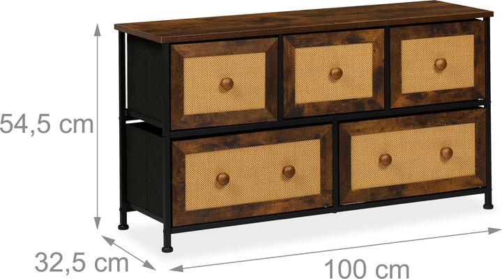 Actual product image Relaxdays Chest of drawers (100 x 32.5 x 54.5 cm)