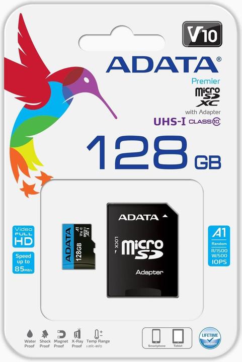 Image du produit Adata Premier (128 Go, microSDXC, U1, UHS-I)