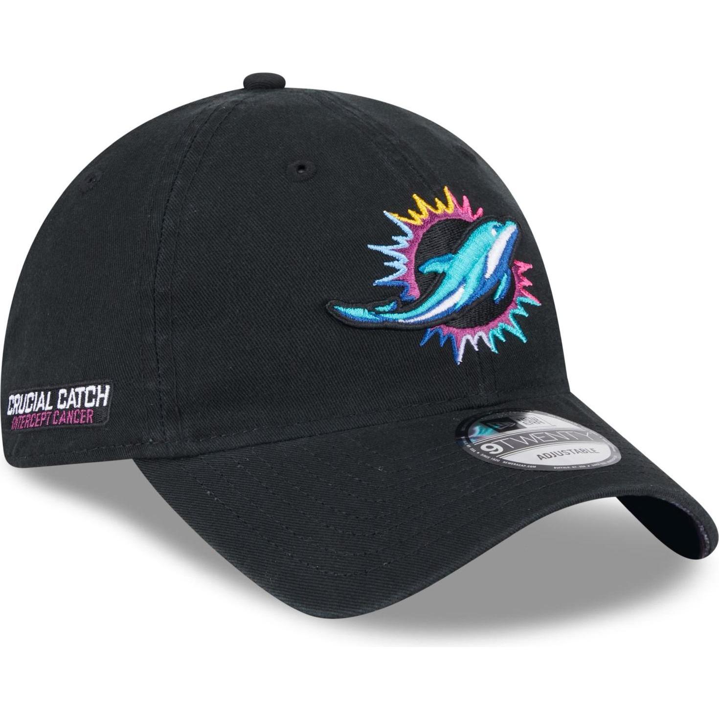 Thumbnail - New Era, Herren, Cap, 9Twenty Strapback Cap - Crucial Catch Miami Dolphins, Schwarz