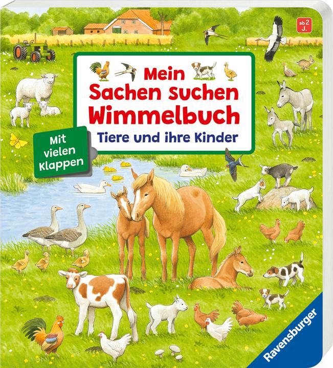 Actual product image Ravensburger My things to look for hidden object book: Animals and their children (German)