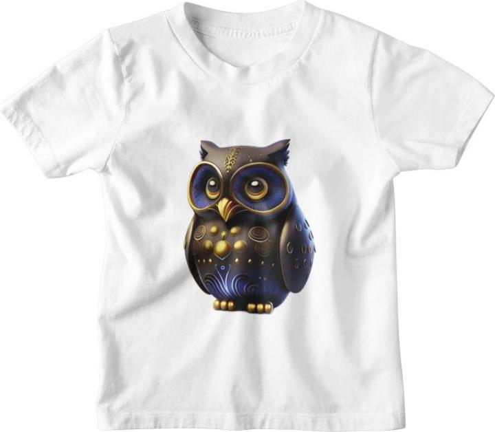 Produktbild Printbaer.ch Kinder T-Shirt Eule (116, 122)