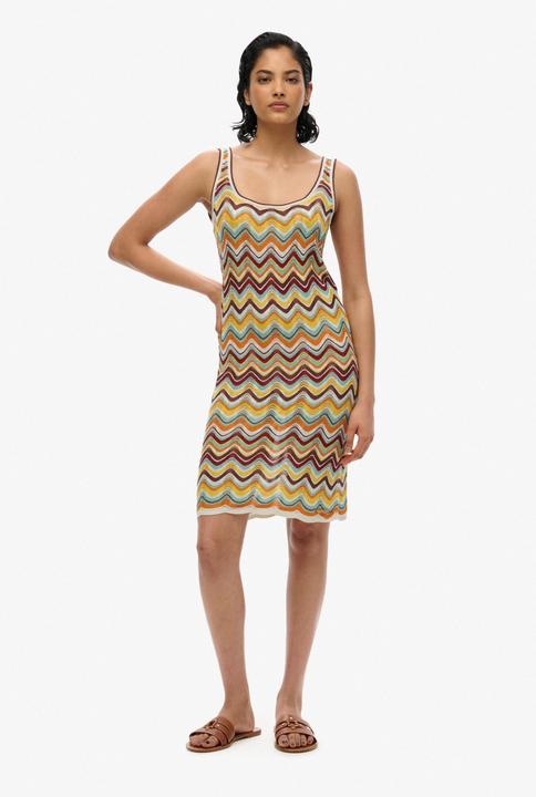 Image du produit Superdry Robe courte en maille zigzag (L)