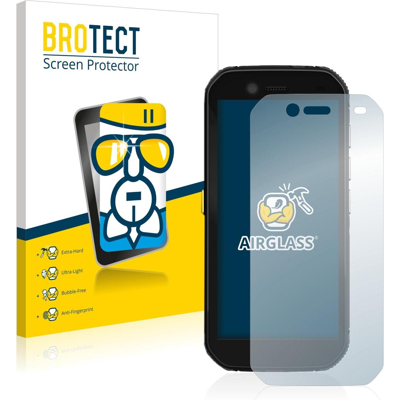 BROTECT AirGlass Panzerglasfolie (1 Stück, Cat S42), Smartphone Schutzfolie, Transparent