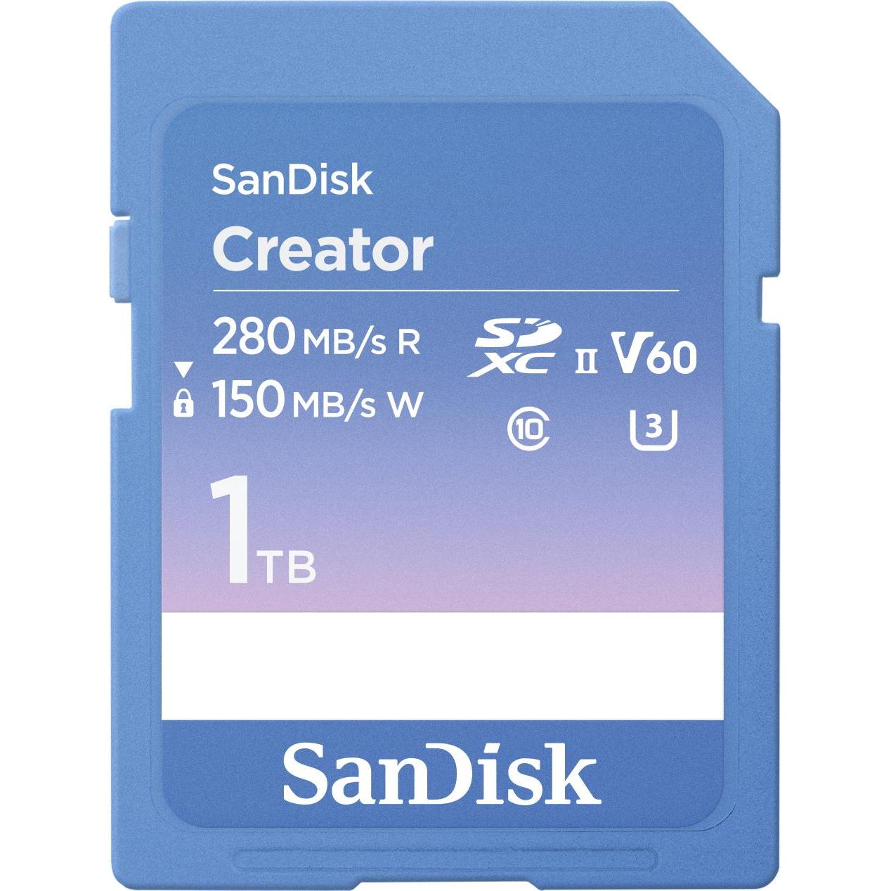 SanDisk Creator SD UHS-II 1TB (1000 GB, SDXC, U3, UHS-II), Speicherkarte