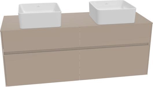 Actual product image Villeroy & Boch Collaro vanity unit 1400x548x500 mm, 4 drawers, for 2 washbasins, C048L0 (147 x 62 x 57 cm)