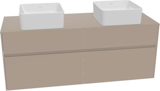 Actual product image Villeroy & Boch Collaro vanity unit 1400x548x500 mm, 4 drawers, for 2 washbasins, C048L0 (147 x 62 x 57 cm)