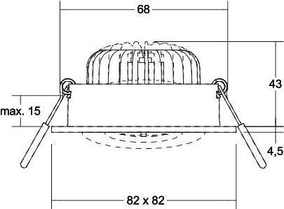 Immagine prodotto Brumberg Faretto LED da incasso a soffitto 230V AC 7W 3000K strukturs (680 lm)