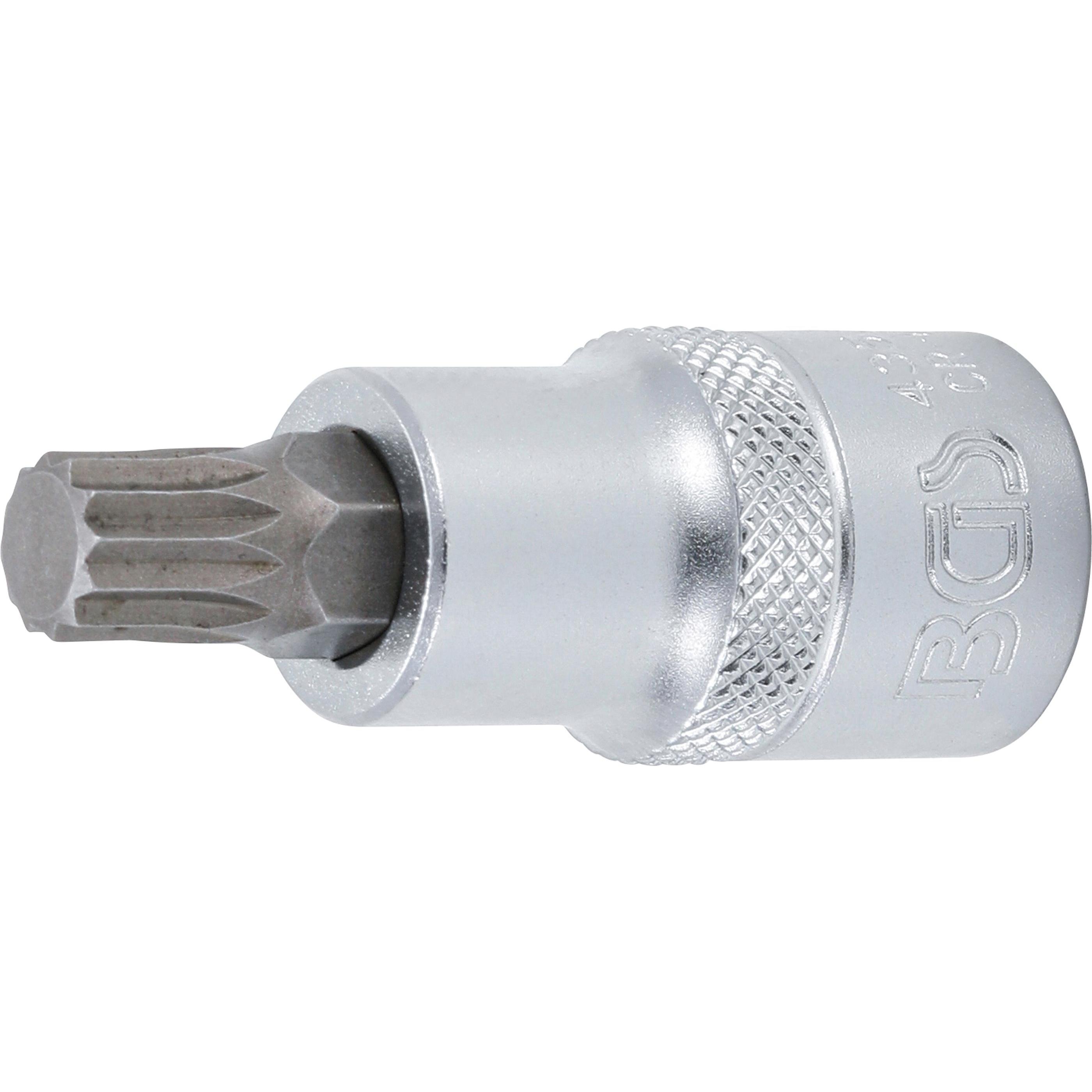 BGS, Bits, Bit-Einsatz Antrieb Innenvierkant 12,5 mm (1/2") Innenvielzahn (für XZN) M10 (12,5 mm)