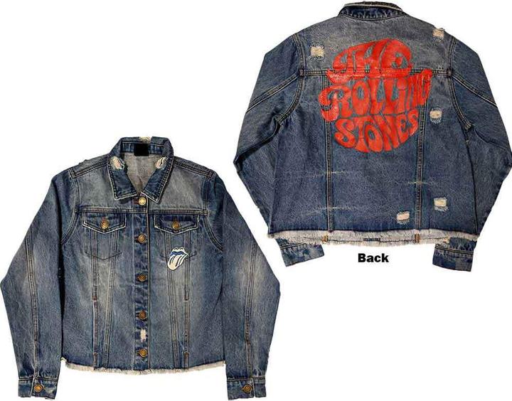 Actual product image The Rolling Stones Script Back Print Denim-Jacket (S)