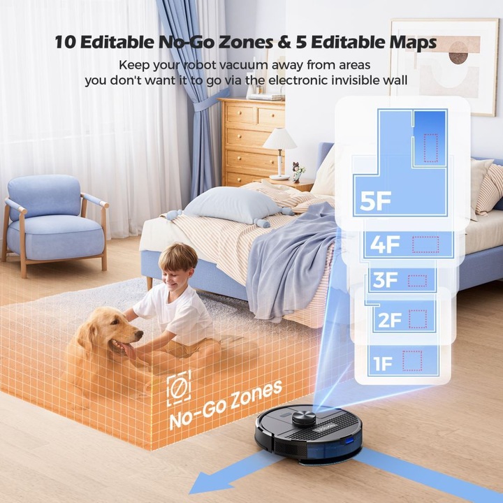 Immagine prodotto Lubluelu Robot di pulizia L68 (Robot aspirapolvere)