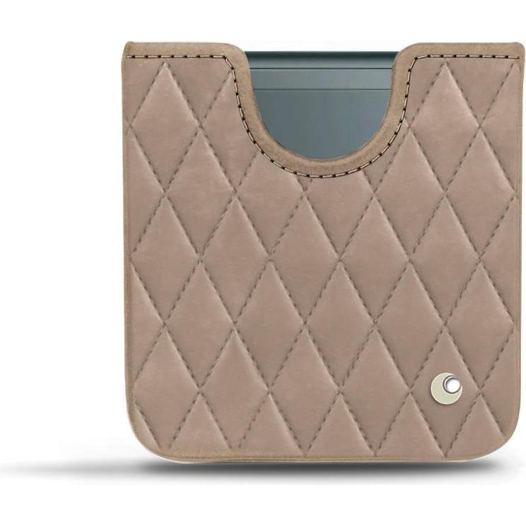 Noreve Lederschutzhülle Samsung Galaxy Z Flip3 (Samsung Galaxy Z Flip3), Smartphone Hülle, Beige