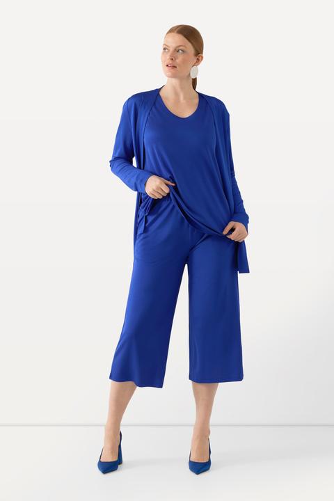 Produktbild Ulla Popken Slinky-Culotte, wadenlang, weites Bein, Elastikbund (42, 44)