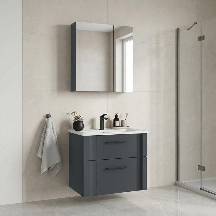 Produktbild Homitis Bari 65 v2 Bathroom Cabinet With Sink & Mirror Set (2 Pieces)