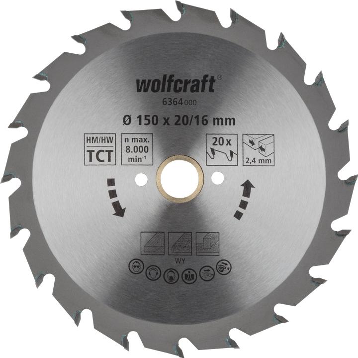 Produktbild wolfcraft 1 Kreissägeblatt HM, 20 Zähne ø150mm