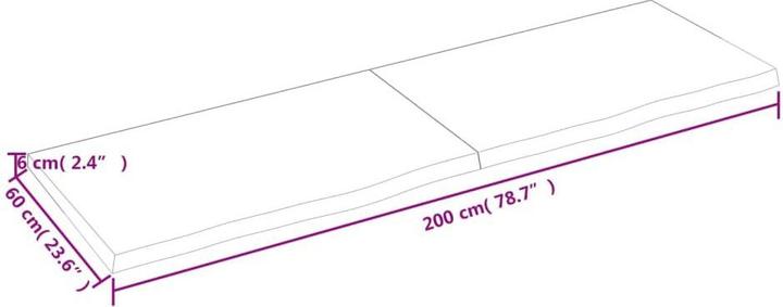 Produktbild vidaXL Tischplatte (200 x 60 cm)