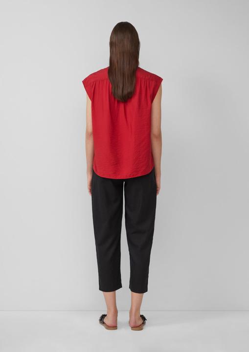 Produktbild S.Oliver Hose Cropped Chino aus Leinenmix mit geflochtenem Gürtel (48)