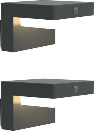 Produktbild Diebold 2er Set Solar-Wandleuchte mit PIR,Gun Grey (400 lm, IP44)