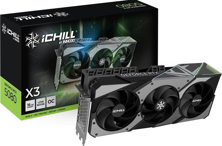Produktbild Inno3D GeForce RTX 5080 iCHILL X3 - 16GB GDDR7 RAM - Grafikkort (16 GB)