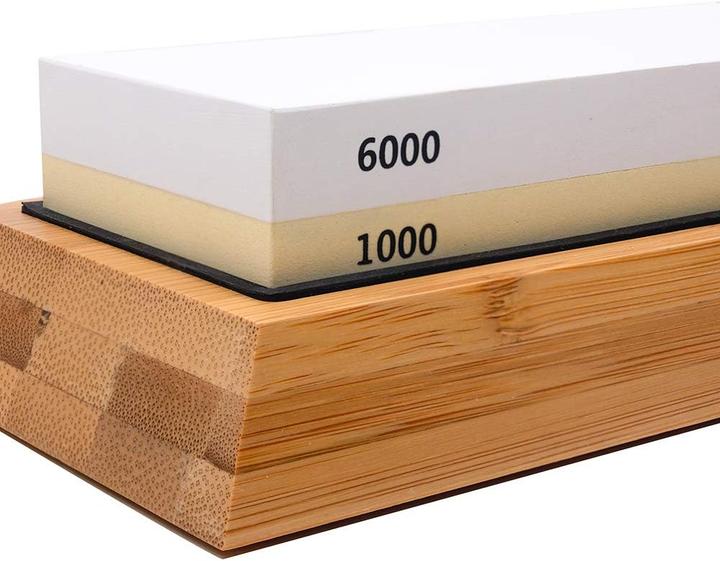 Immagine prodotto KLAMER Doppelseitiger Schleifstein 1000/6000 mit Bambusboden