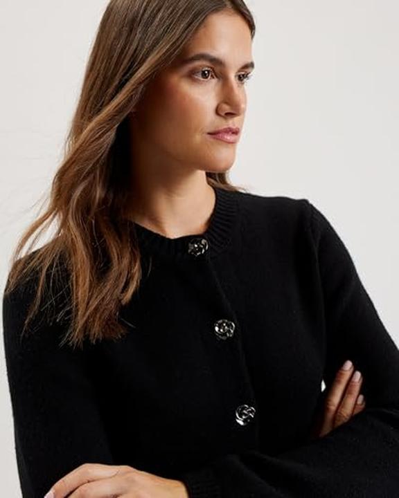 Image du produit Ted Baker Cardigan à col rond avec boutons roses (42)