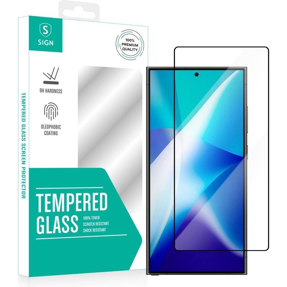 SIGN Samsung Galaxy S25 Ultra Protezione dello schermo Vetro temperato Sblocco a ultrasuoni con impronta (Samsung Galaxy S25 Ultra), Pellicola protett