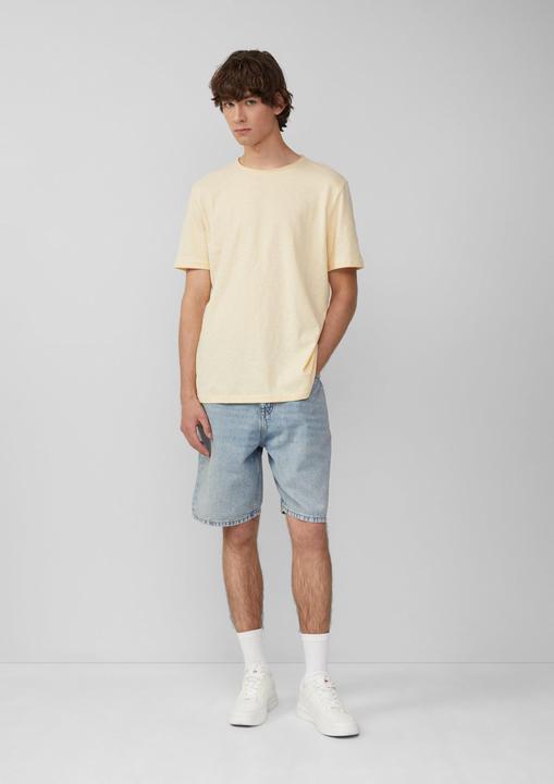 Produktbild S.Oliver T-Shirt Baumwollshirt mit Rollkante und Flammgarnstruktur (XXL)