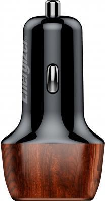 Actual product image Energizer Car Charger - Power Delivery & QC3 - 38W - 1 USB-C & 1 USB-A, Wood Look